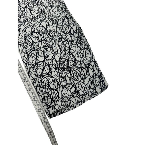 Diane Von Furstenberg BENNETT Silk Printed Pant Scribble Maze Size 4 - Picture 7 of 8
